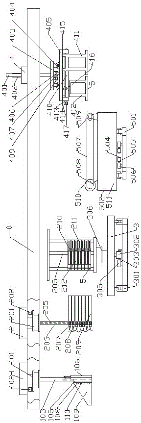 Program-controlled hydraulic automatic transporting and stacking device