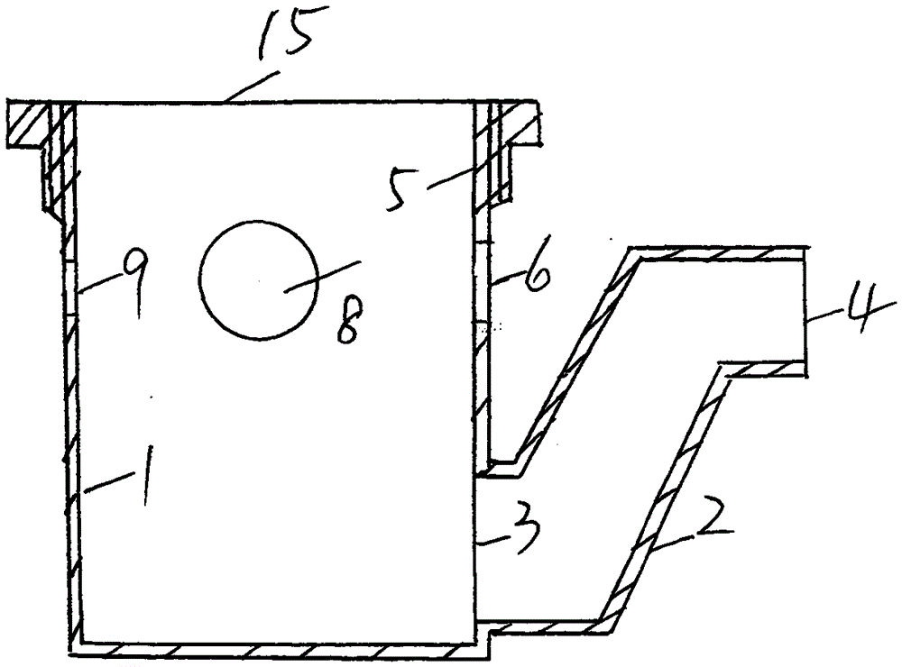 Kitchen-bathroom water tank drainer in small teapot structure