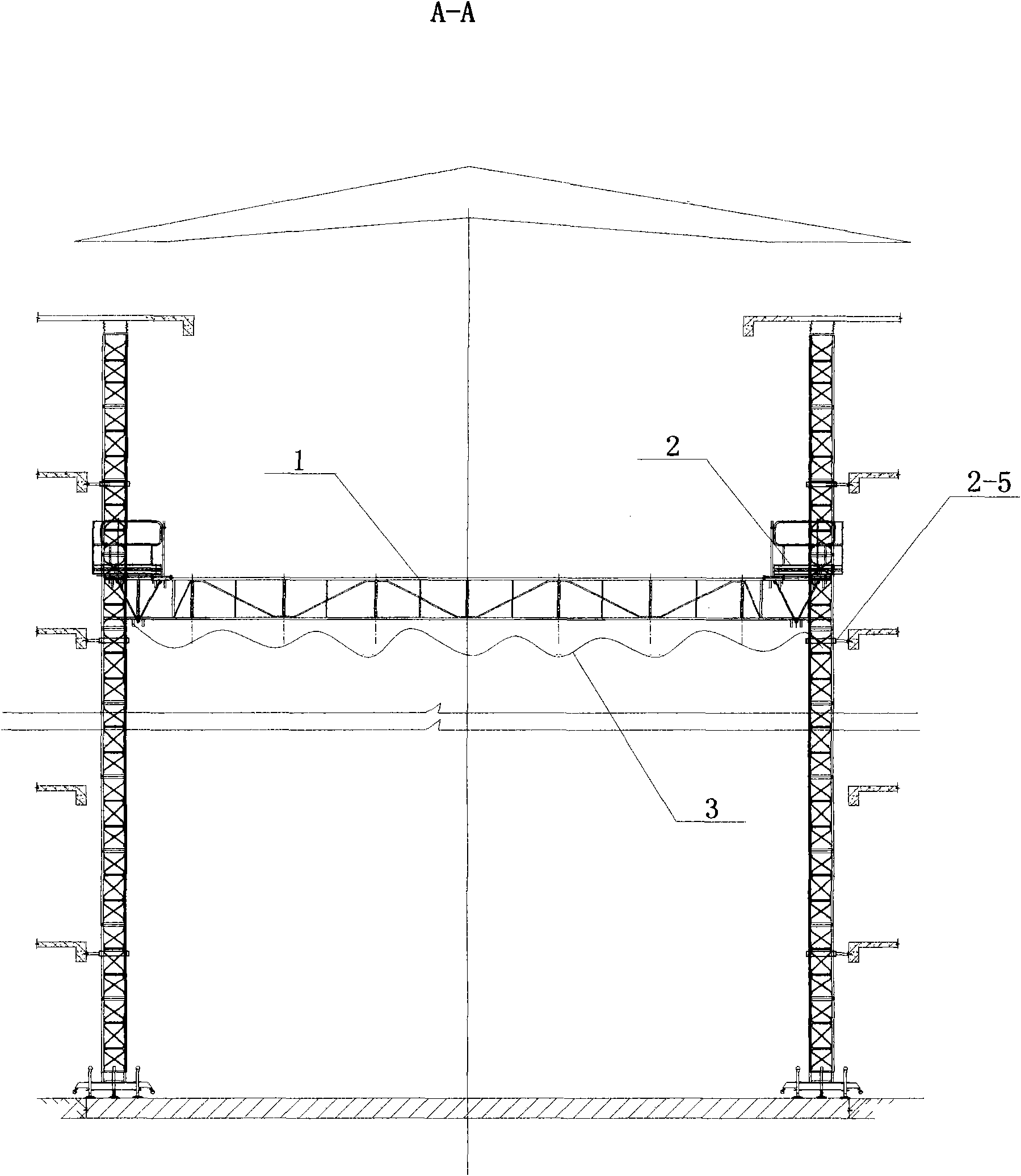 Lift system for constructing truss platform on top of tall and large space and construction method for lift system