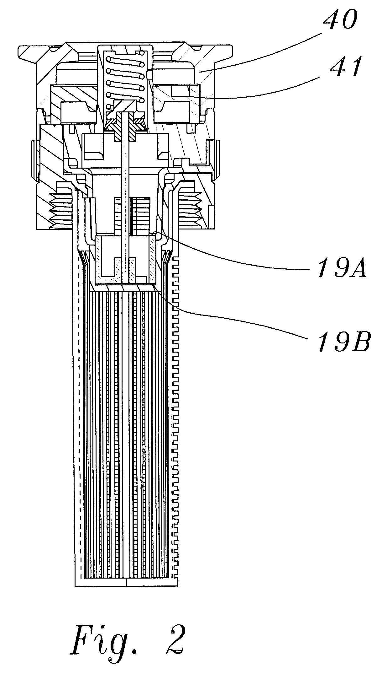 Pressure regulating nozzle assembly with flow control ring