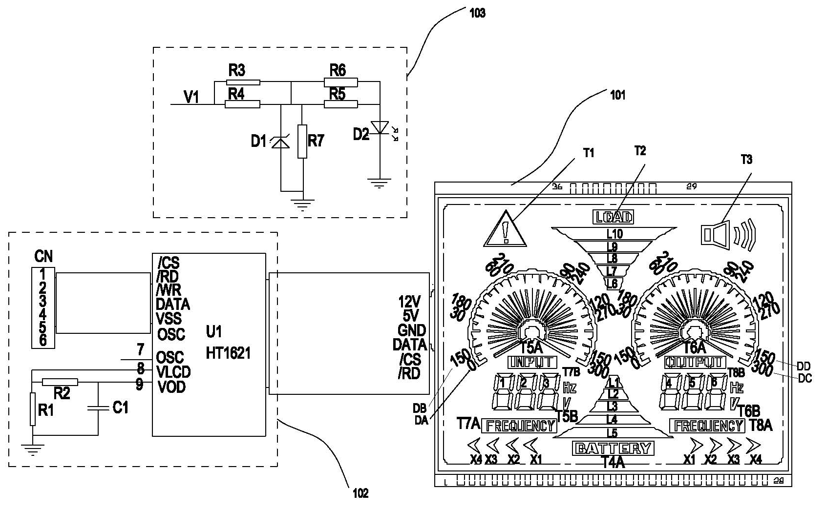 Display control method for uninterrupted power supply or stabilized voltage power supply