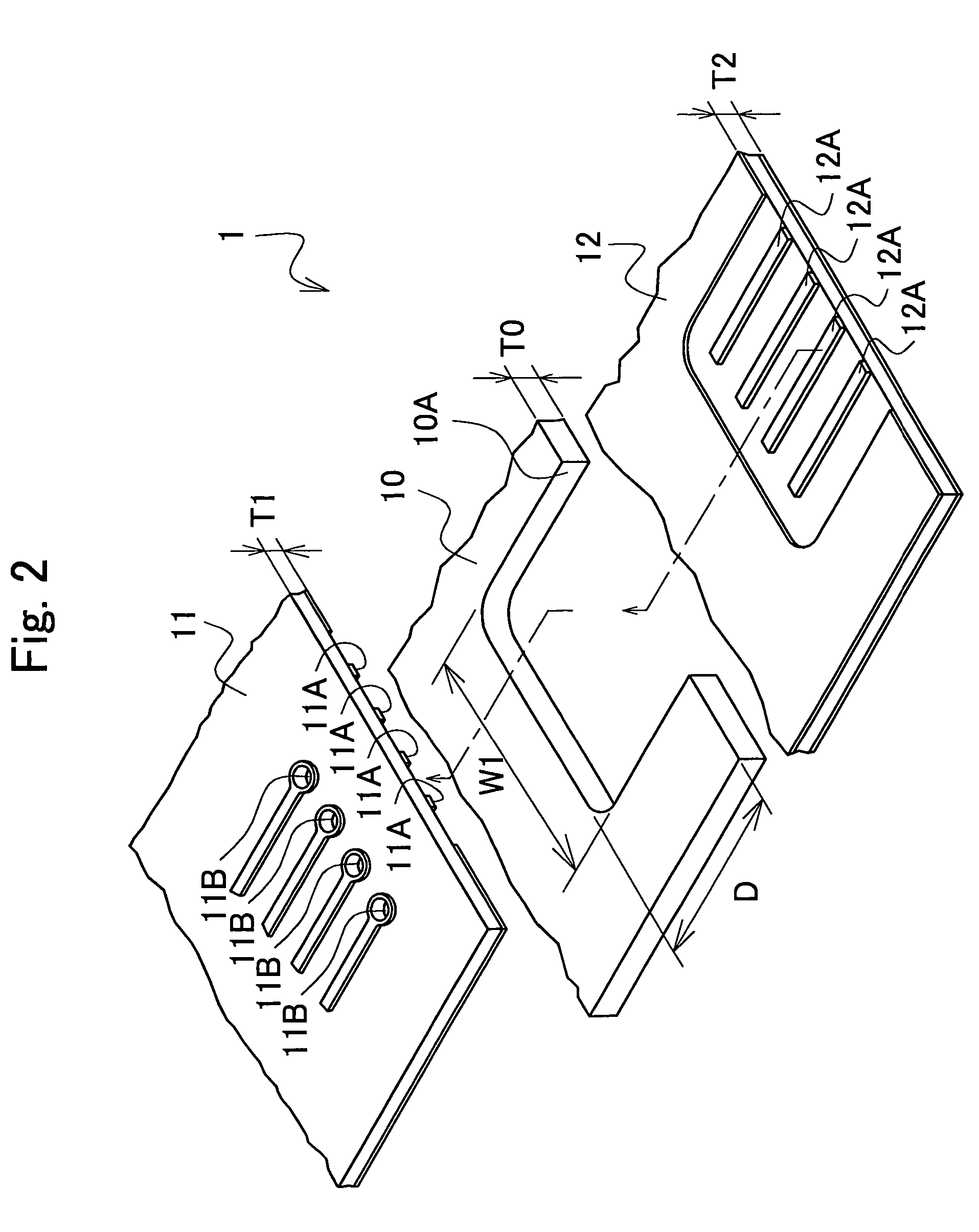 Connection structure of printed wiring board