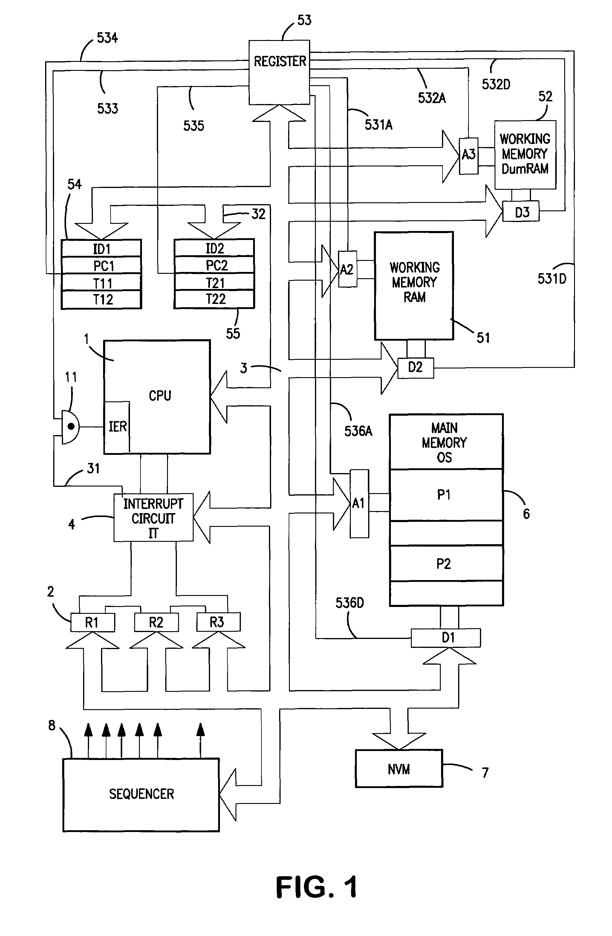 System and method for using multiple working memories to improve microprocessor security