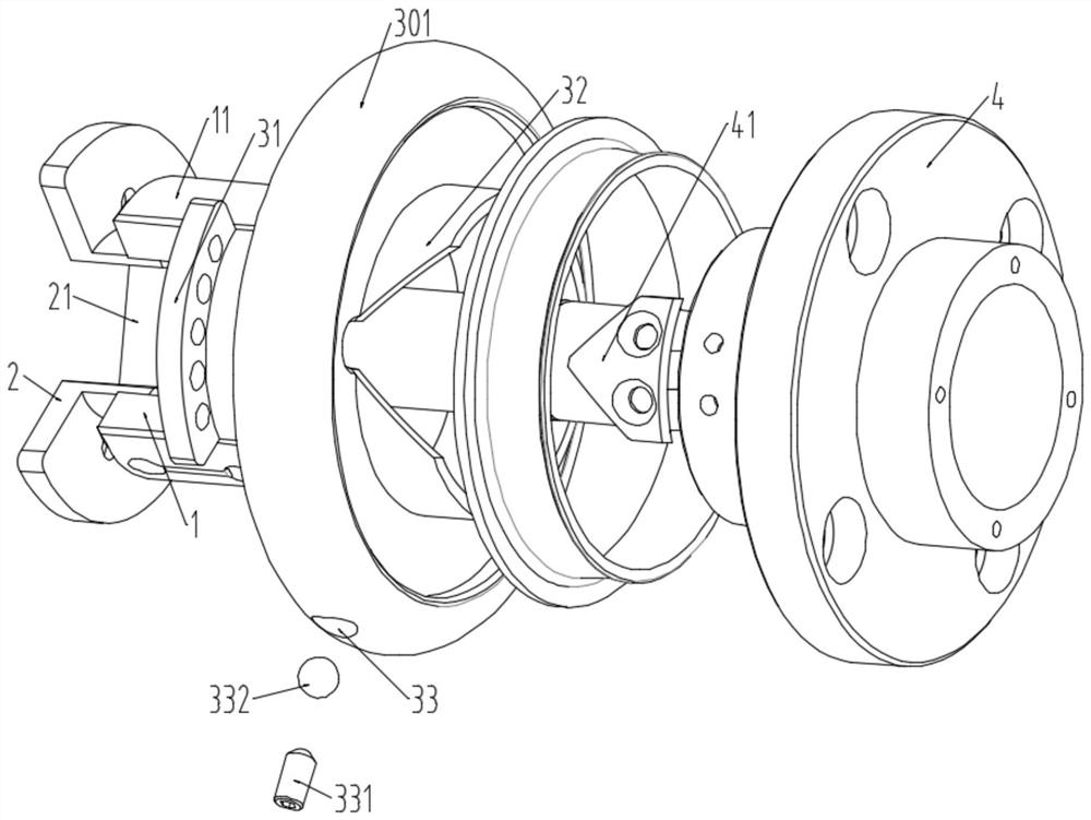 Horizontal pushing type safety chuck