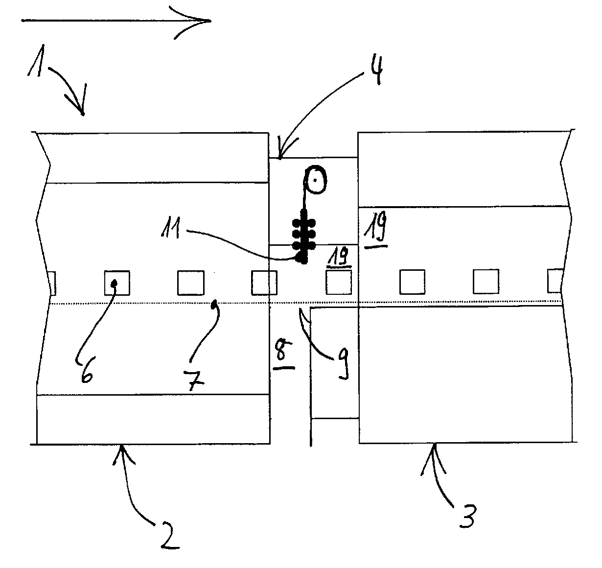 Sintering furnace with a gas removal device