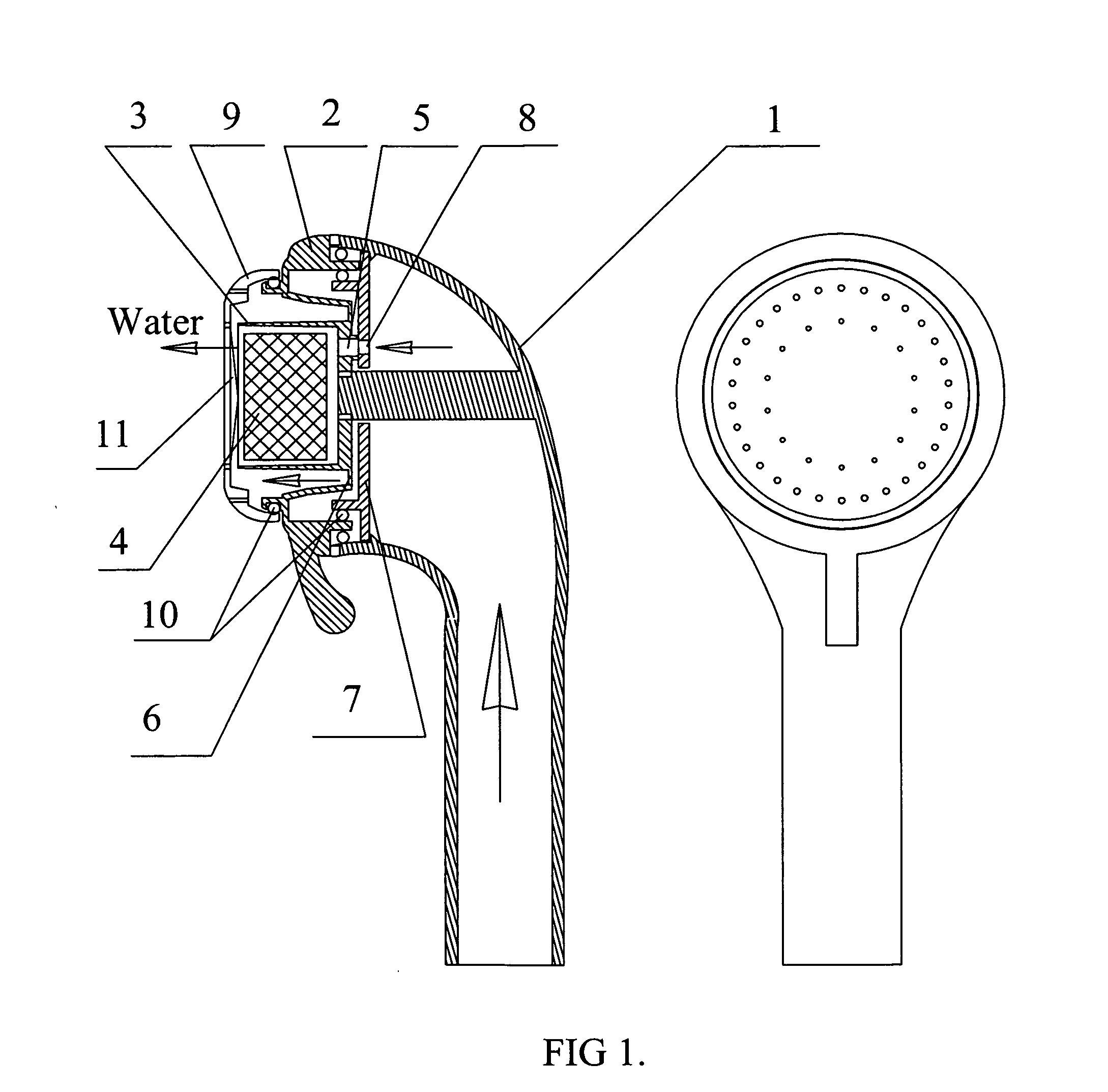 Controlled dispensing hand shower