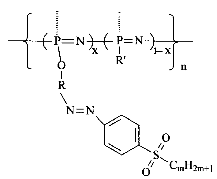 Second-order non-linear optical polyphosphazene connecting sulfuryl-azo chromophor lateral group, and preparing method and use thereof