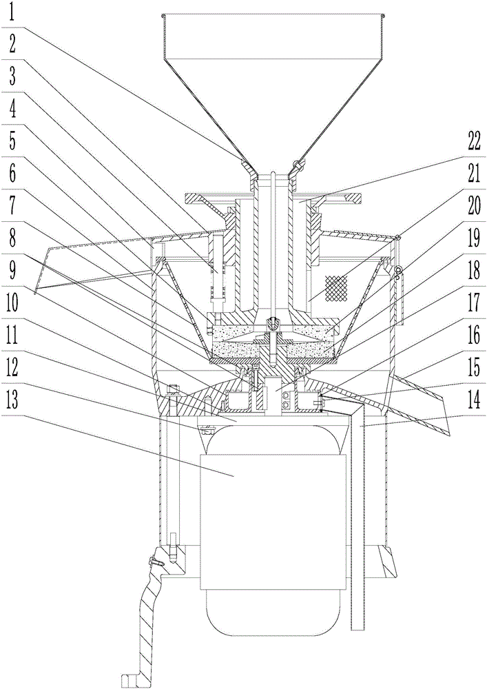 A refiner with air inlet and outlet grooves that can be stopped for cleaning