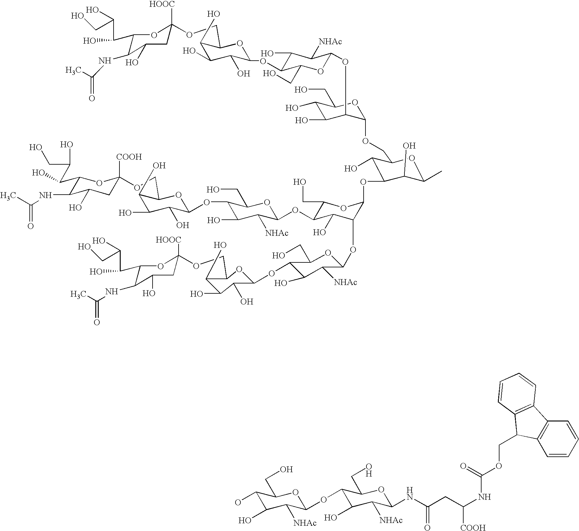 Three-branched sugar-chain asparagine derivatives, the sugar-chain asparagines, the sugar chains, and processes for producing these