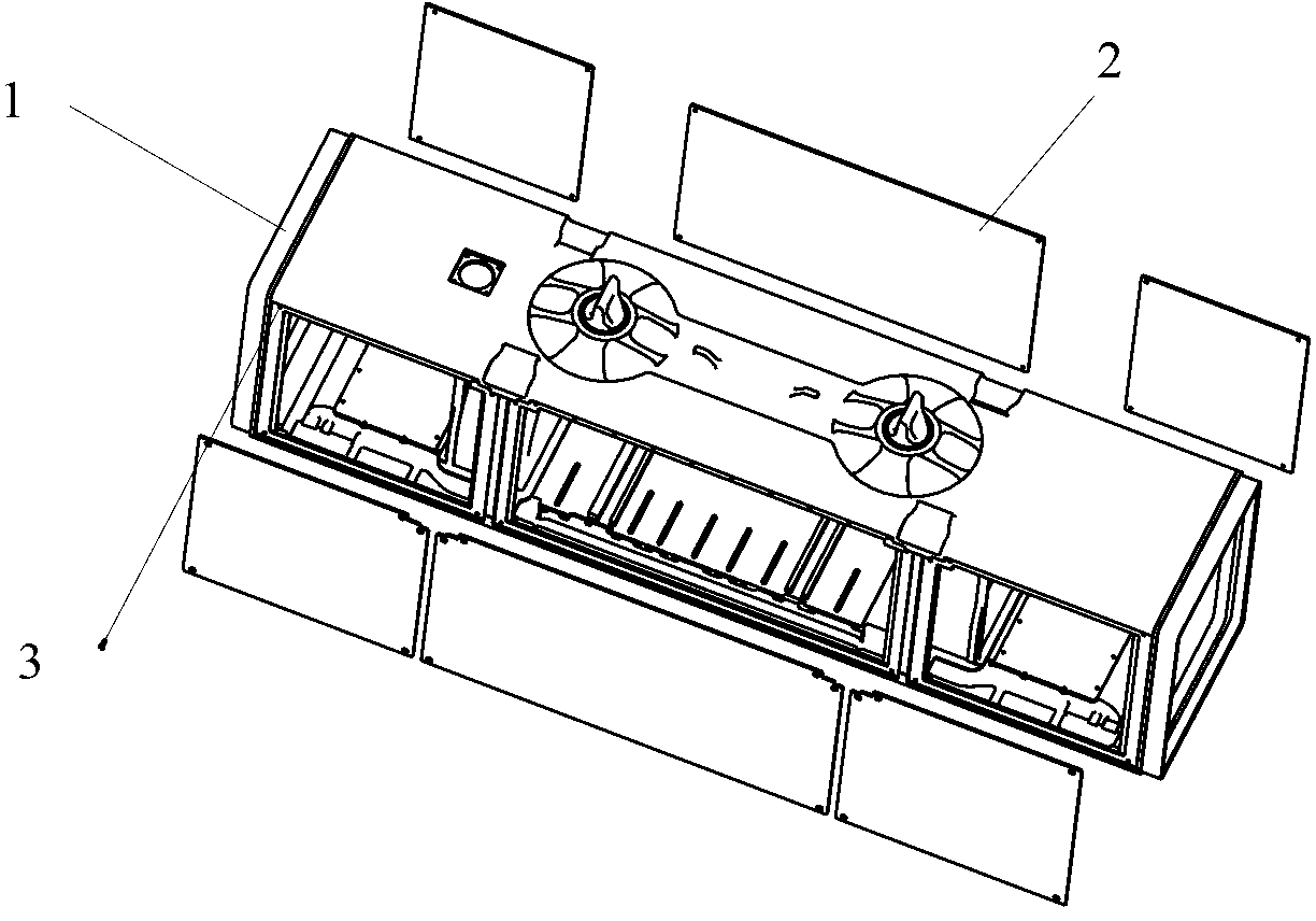 Electromagnetic shielding and sealing water-proof method for onboard electronic nacelle body covering cap