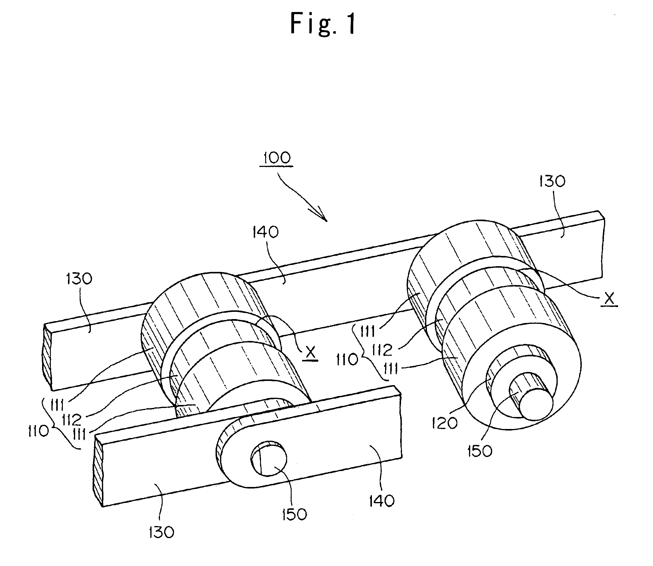 Abrasion sensing type conveyor chain and a method of judging degree of its abrasion