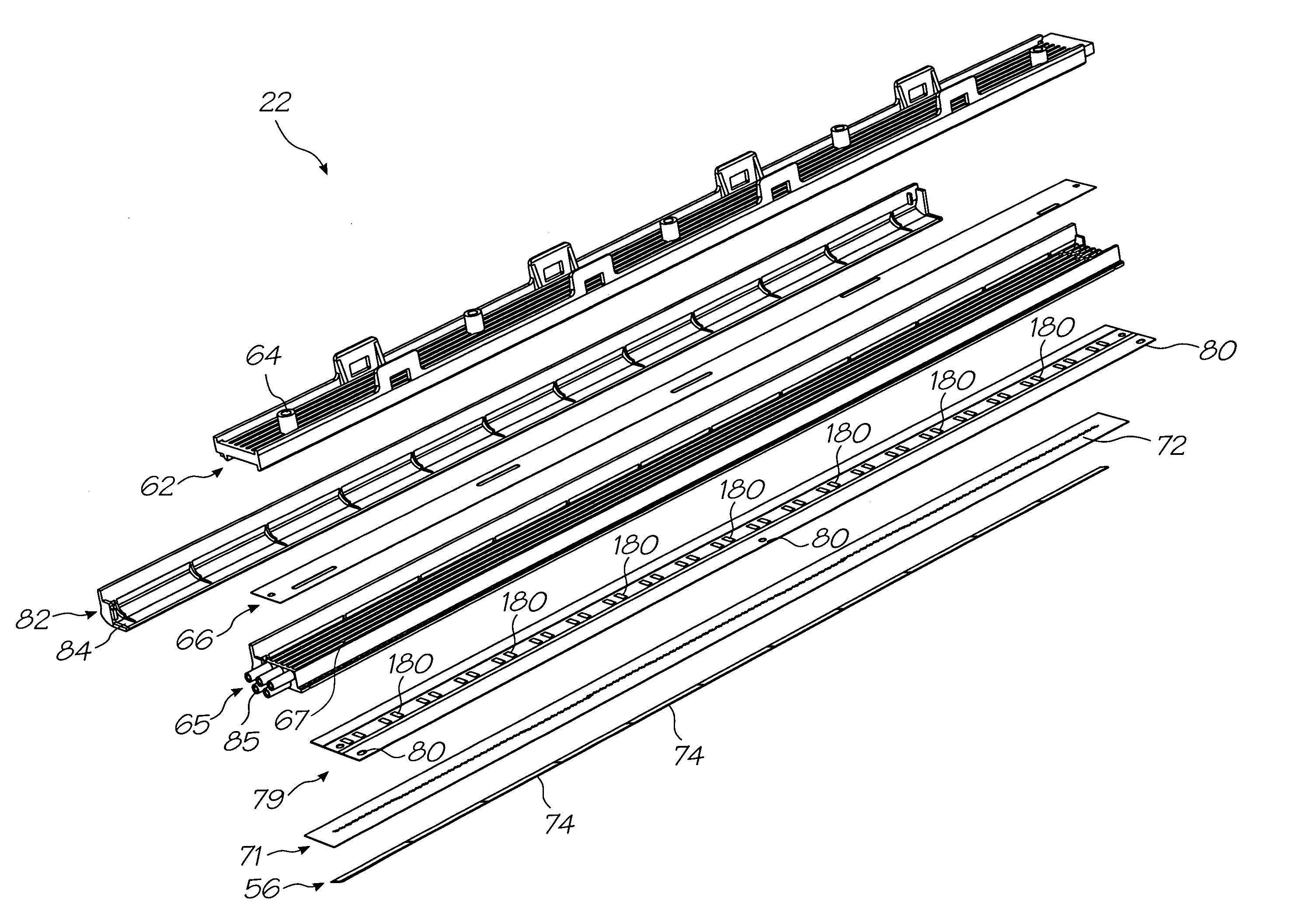 Printhead integrated circuit adapted for adhesive bonding