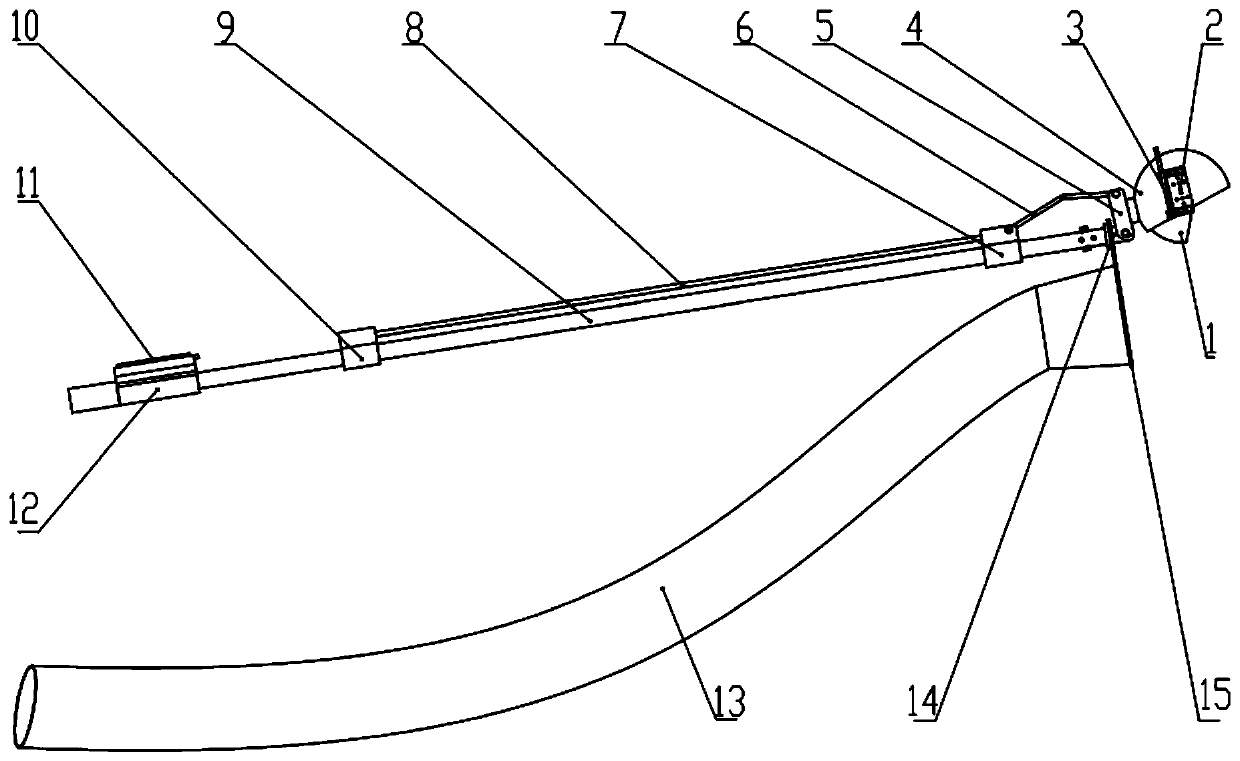 Auxiliary picking device and picking method for long-stemmed fruits