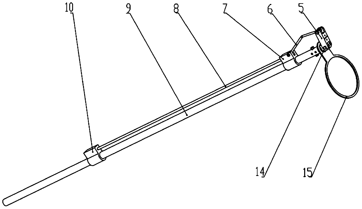 Auxiliary picking device and picking method for long-stemmed fruits