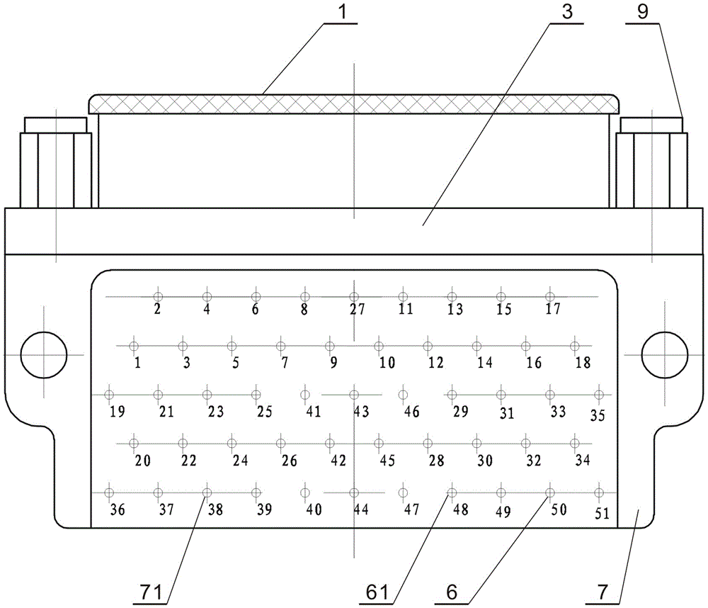 A kind of potting type 90°bent pcb connector