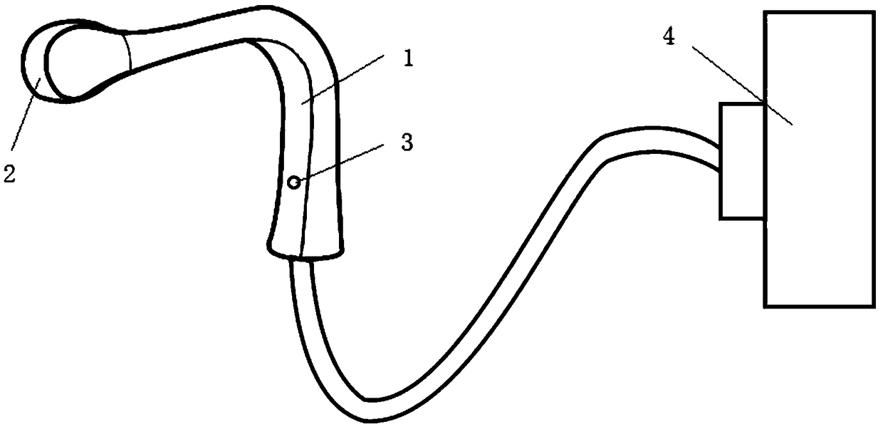An optional transvaginal ultrasound probe with a scanning array