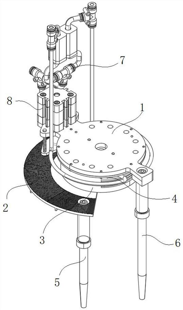 Single-gas-path adjustable pusher dog for coal gangue sorting