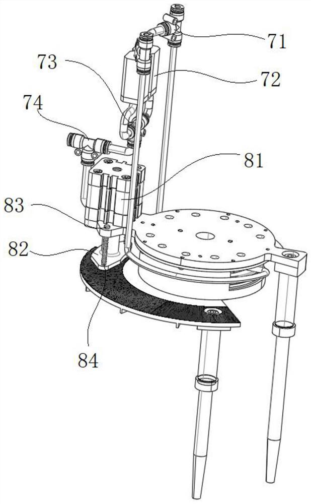 Single-gas-path adjustable pusher dog for coal gangue sorting