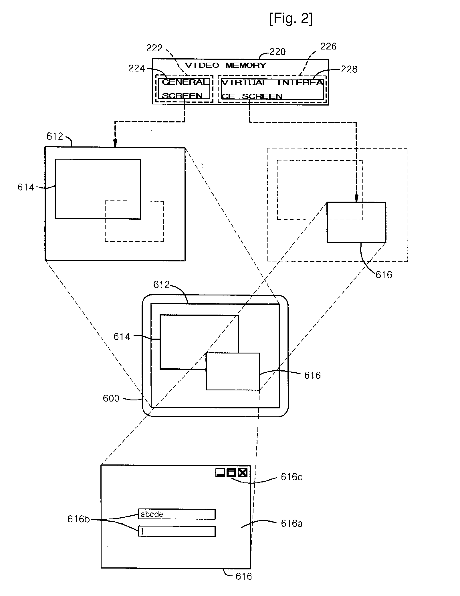 System and method for providing virtual interface