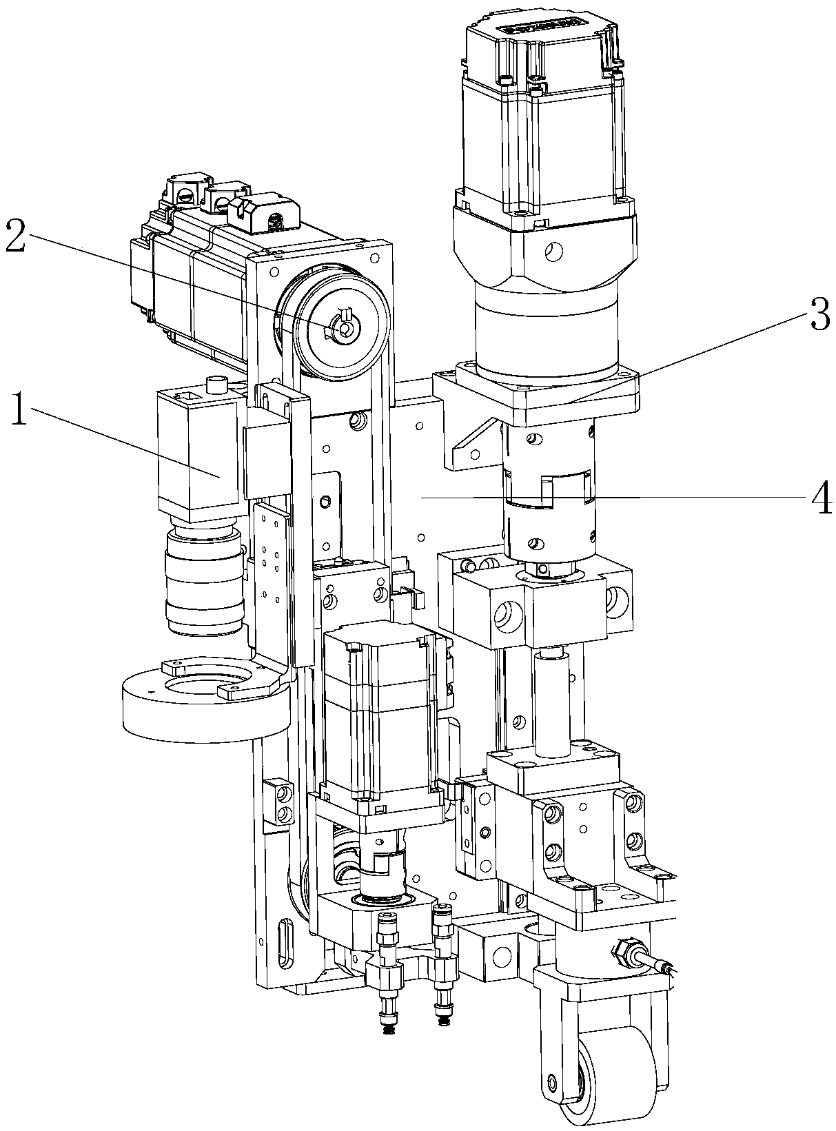 Automatic assembling device of mobile phone batteries