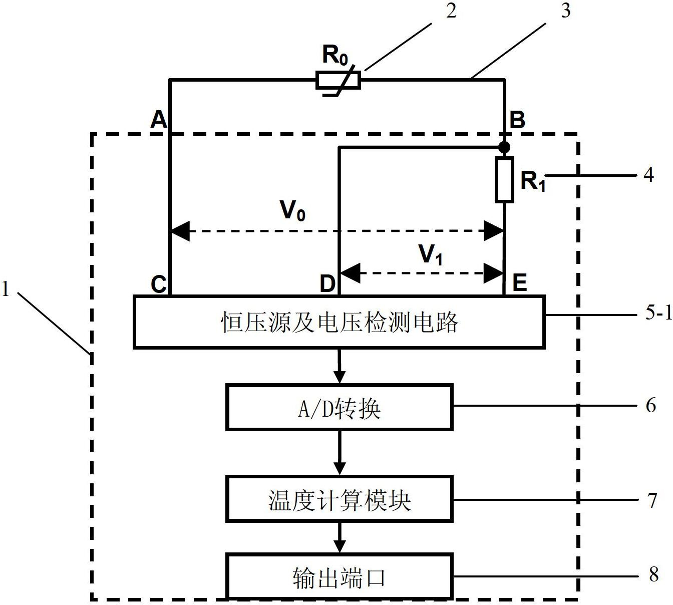 Combined lithium battery temperature detection circuit
