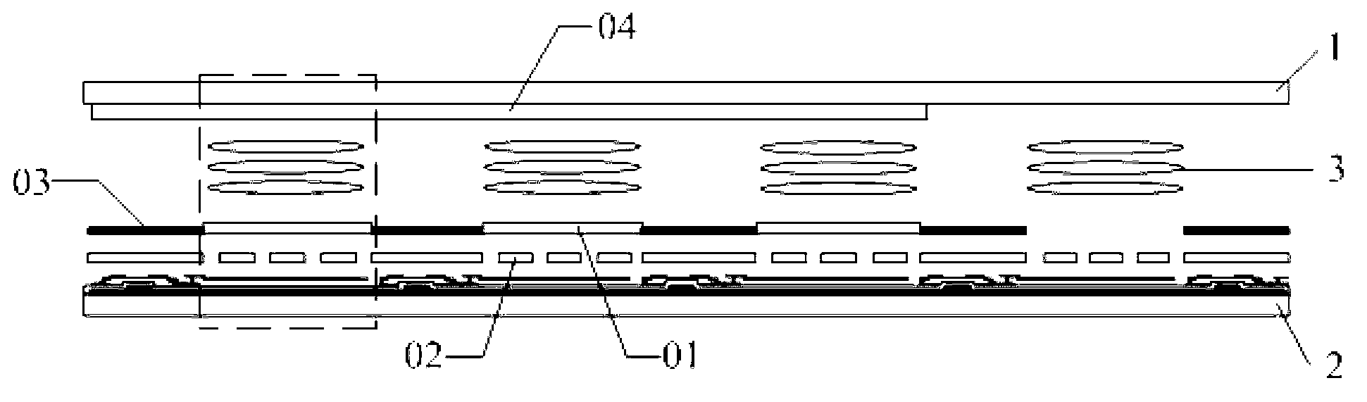 Liquid crystal display screen, display device and quantum dot layer graphical method