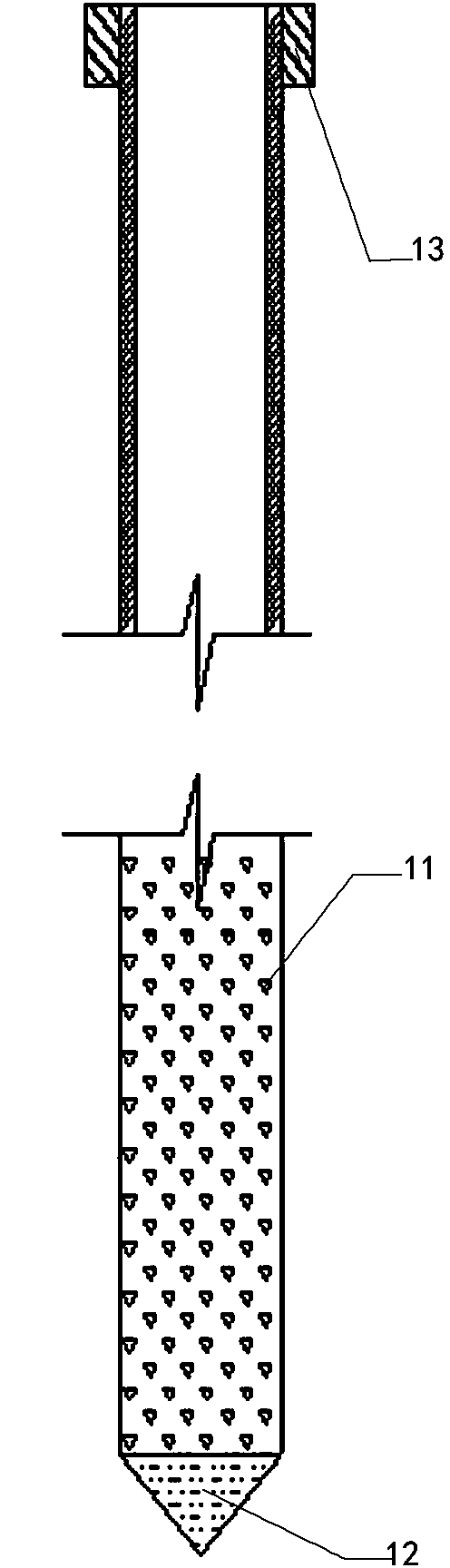 Device and method for detecting depth of foundation pit dewatering