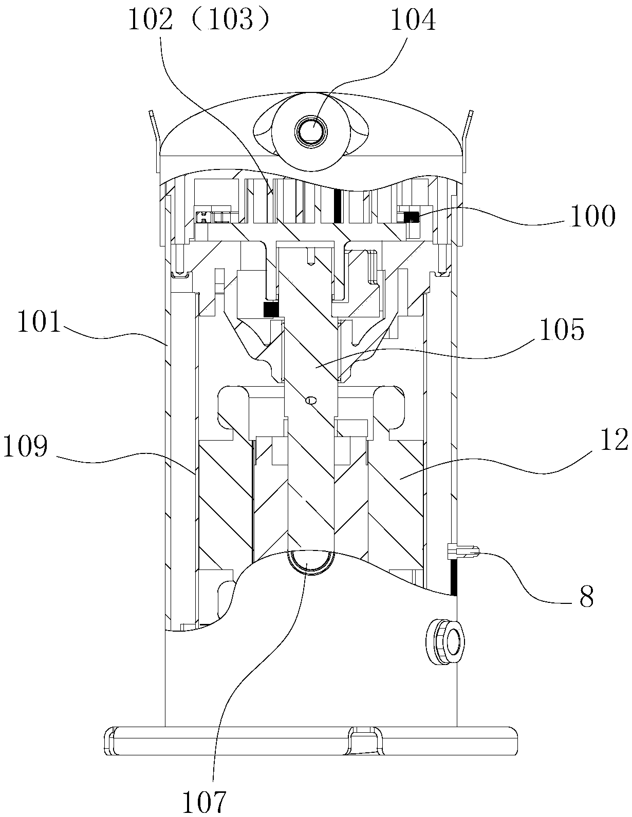 Vortex permanent magnet expander and waste heat recovery power generation system using the expander