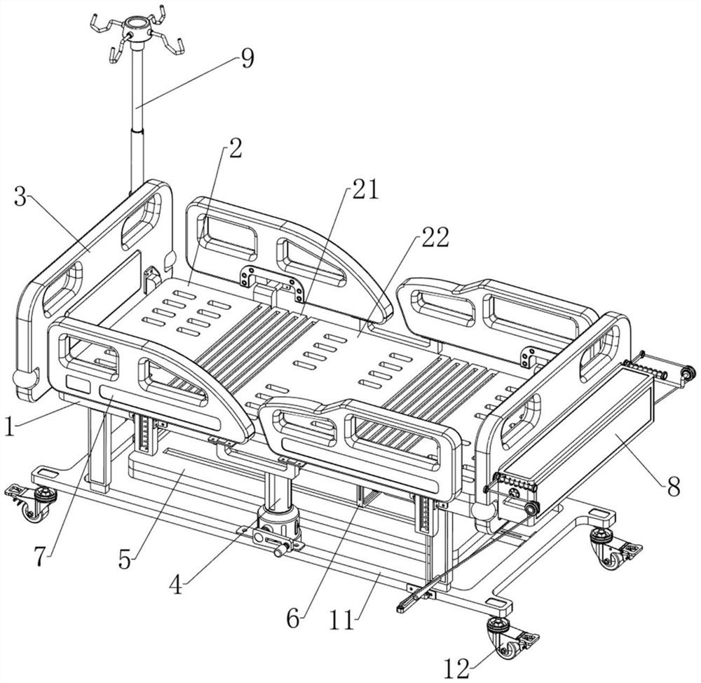 Multifunctional extracardiac intensive care nursing sickbed