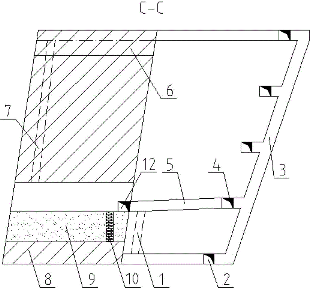 Two-step upward high-layering bagging cut-and-filling stoping method