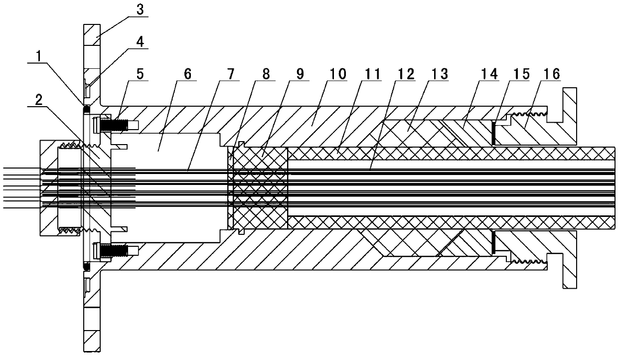 Marine cable seal connector in deep water environment