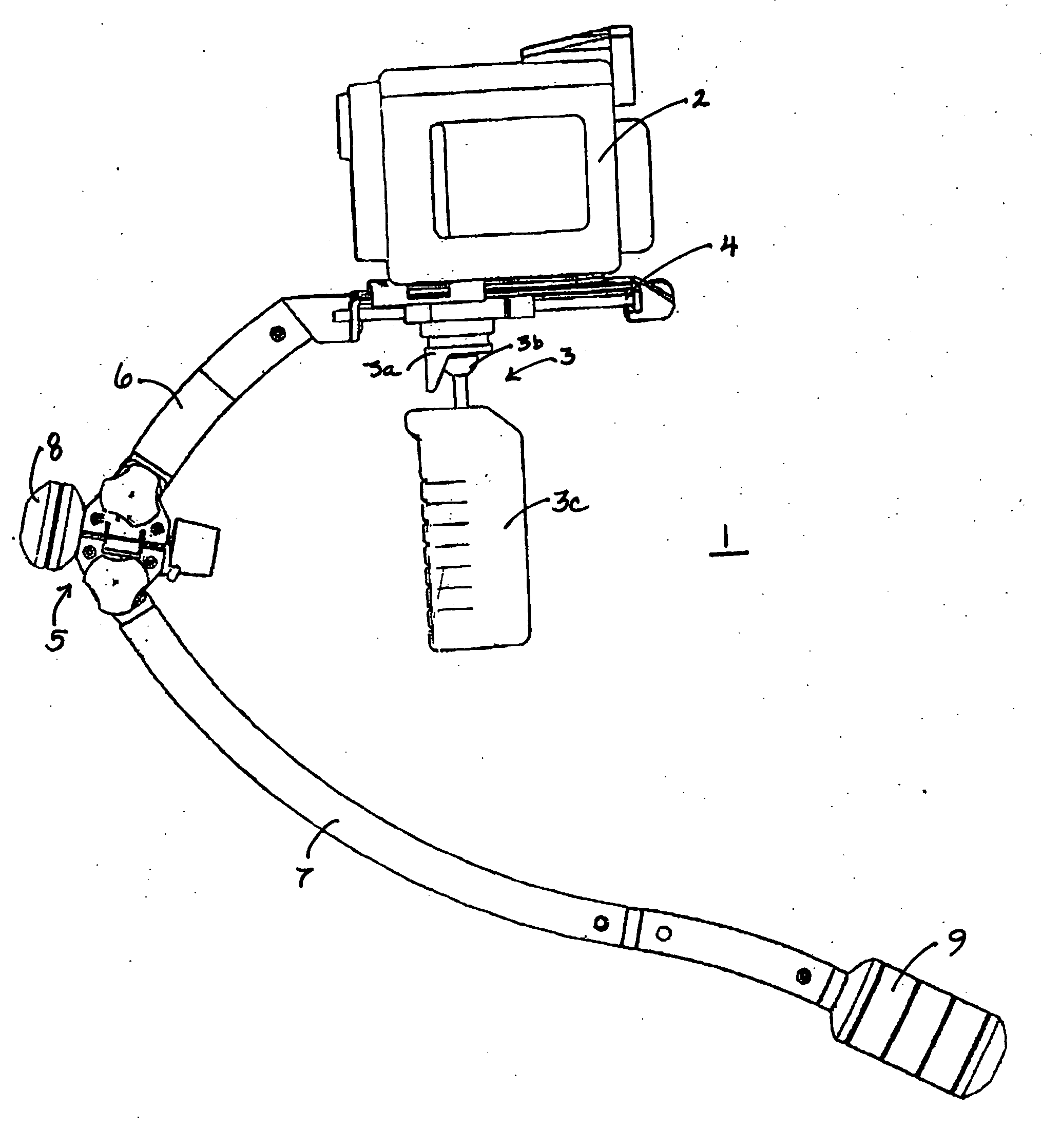 Folding and adjusting hinge for stabilized equipment support