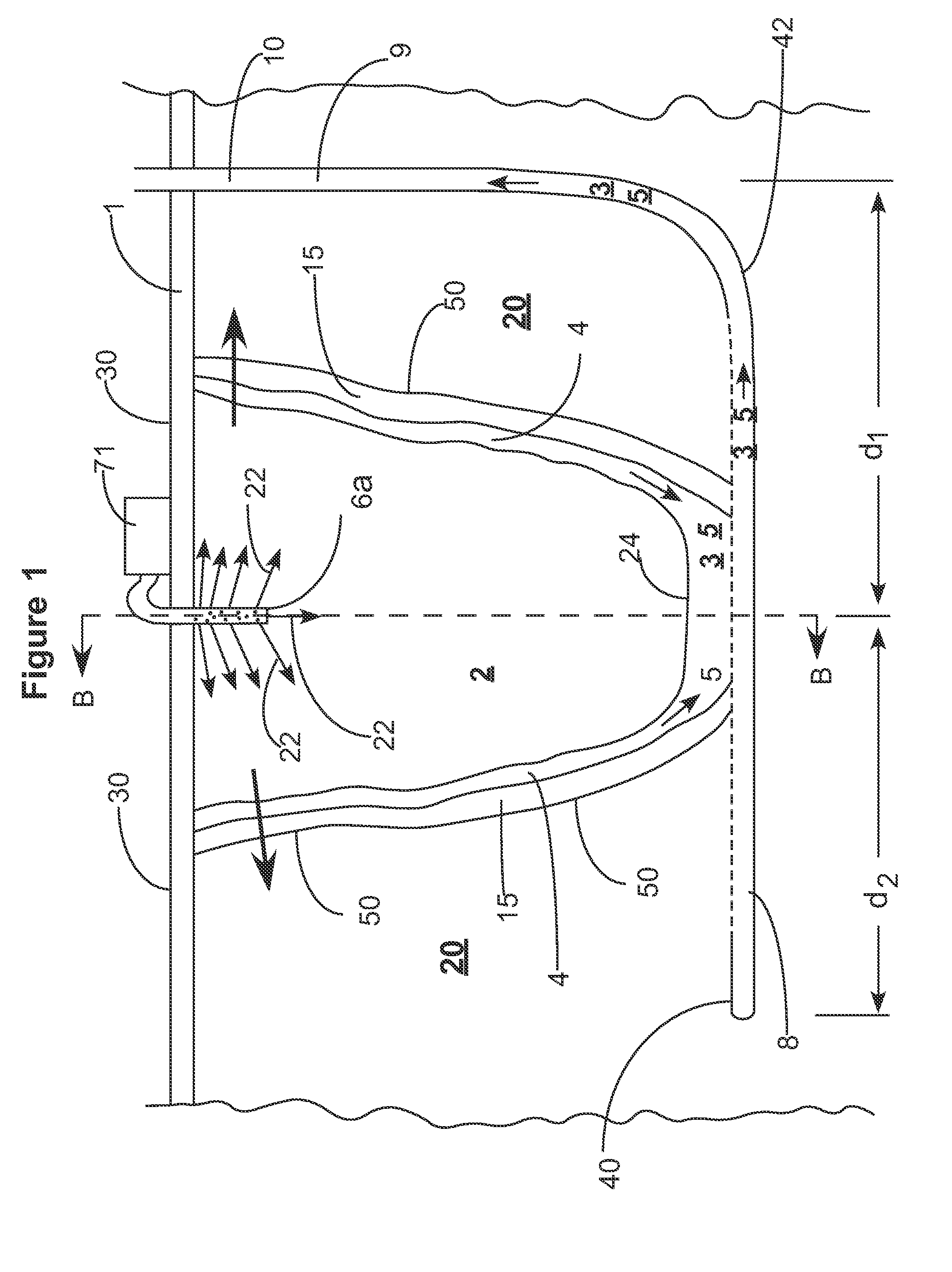 In-situ combustion recovery process using single horizontal well to produce oil and combustion gases to surface