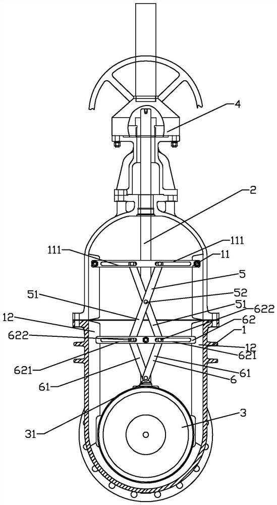 Quick opening and closing valve with scissor fork structure