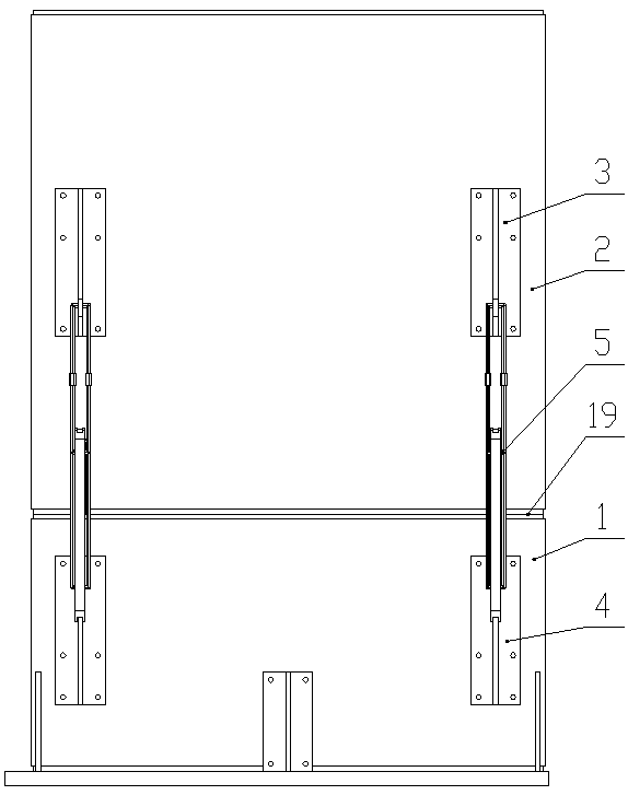 Device for vertical connection construction of upper-layer and lower-layer assembly type steel-concrete combined pipes