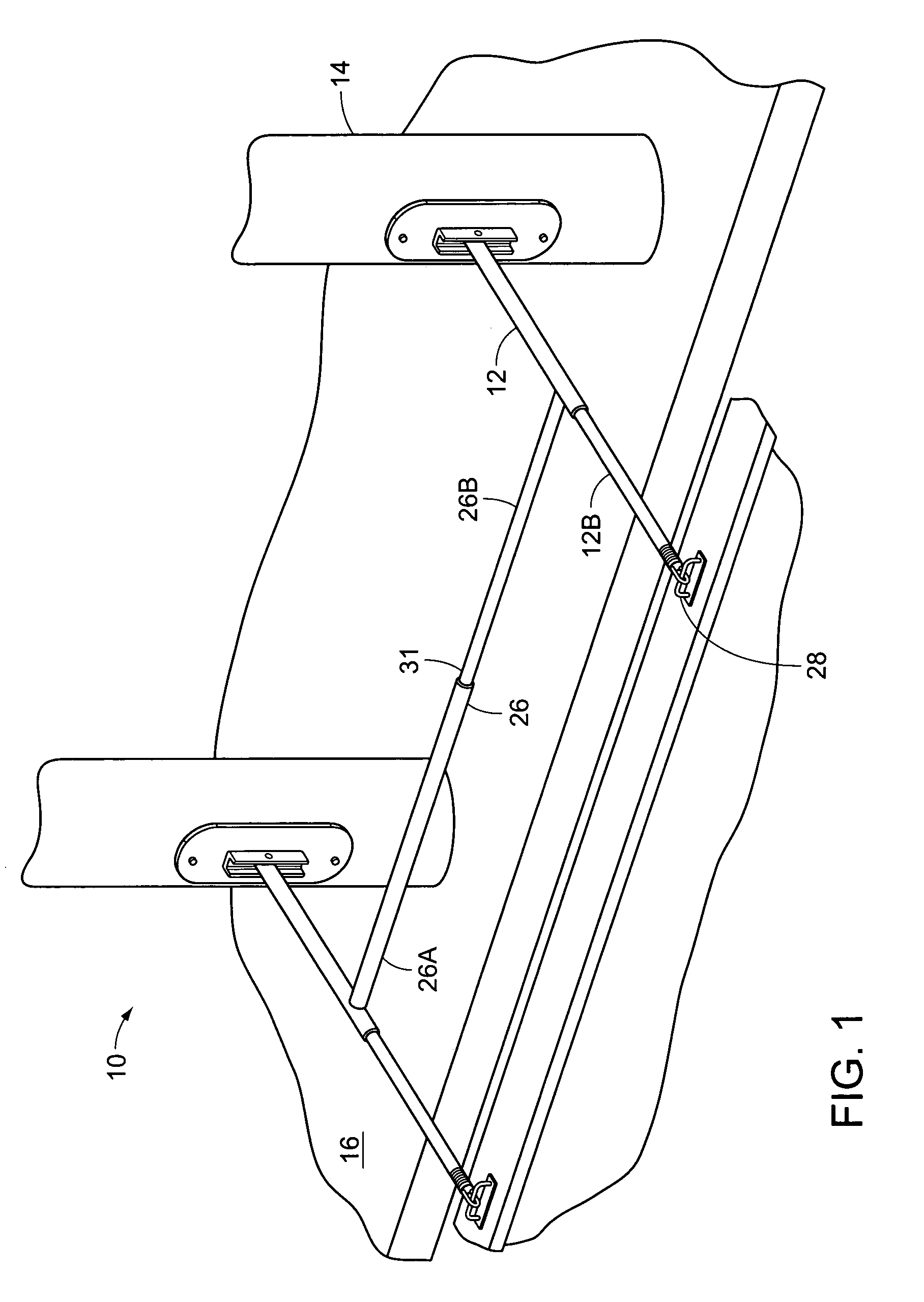 Docking apparatus which secures a boat to a pier