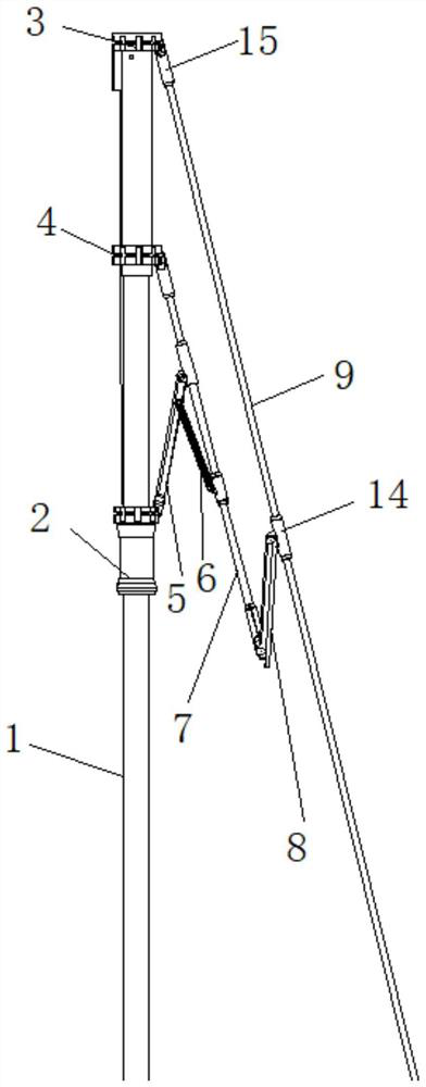 Straight rib type automatic opening and closing umbrella rib structure