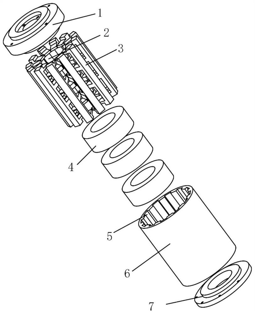 Stator structure of cylindrical linear motor