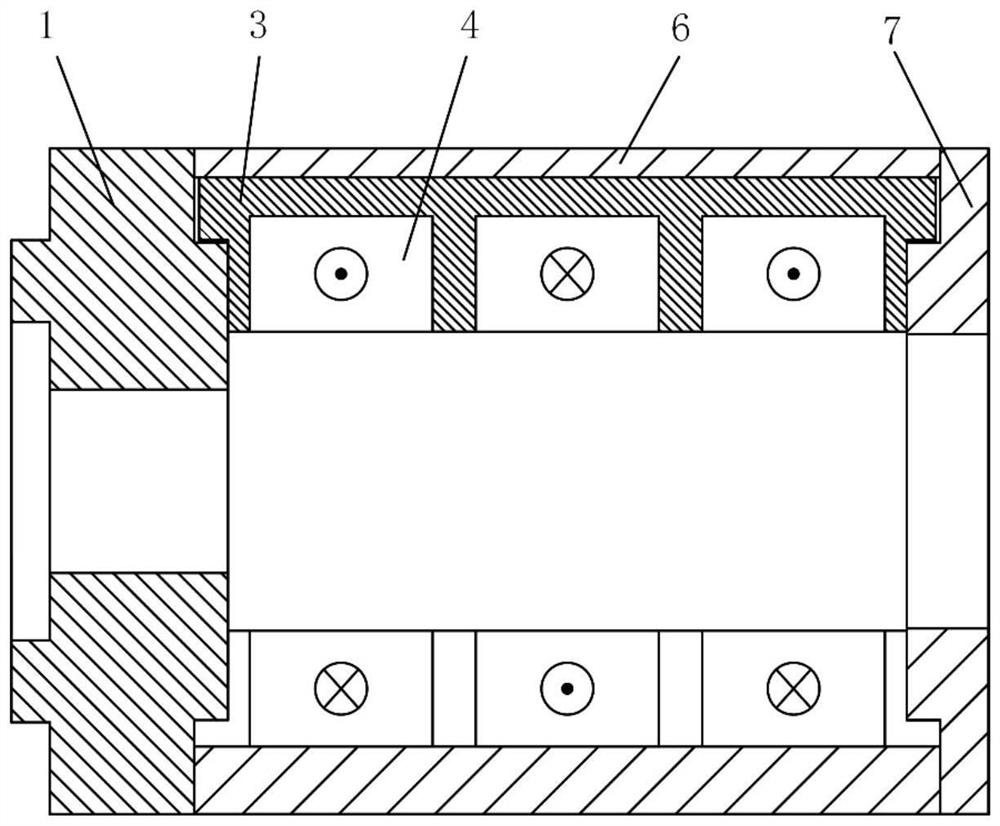 Stator structure of cylindrical linear motor