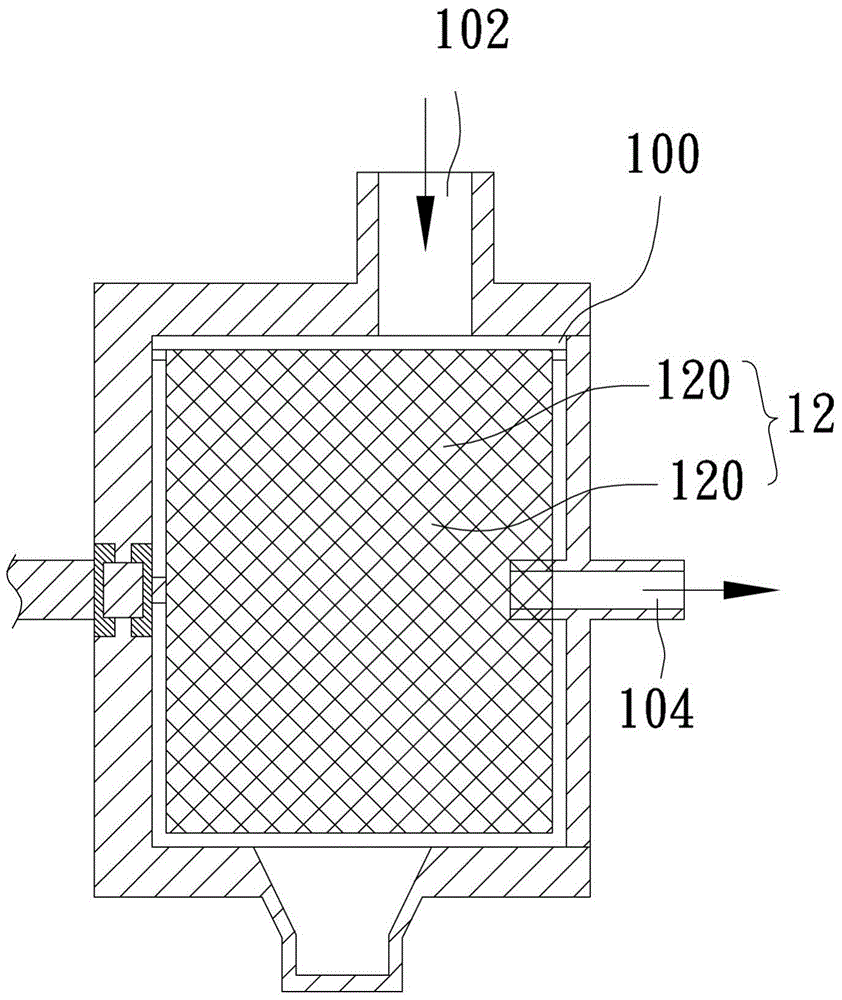Front filter device of vacuum pump