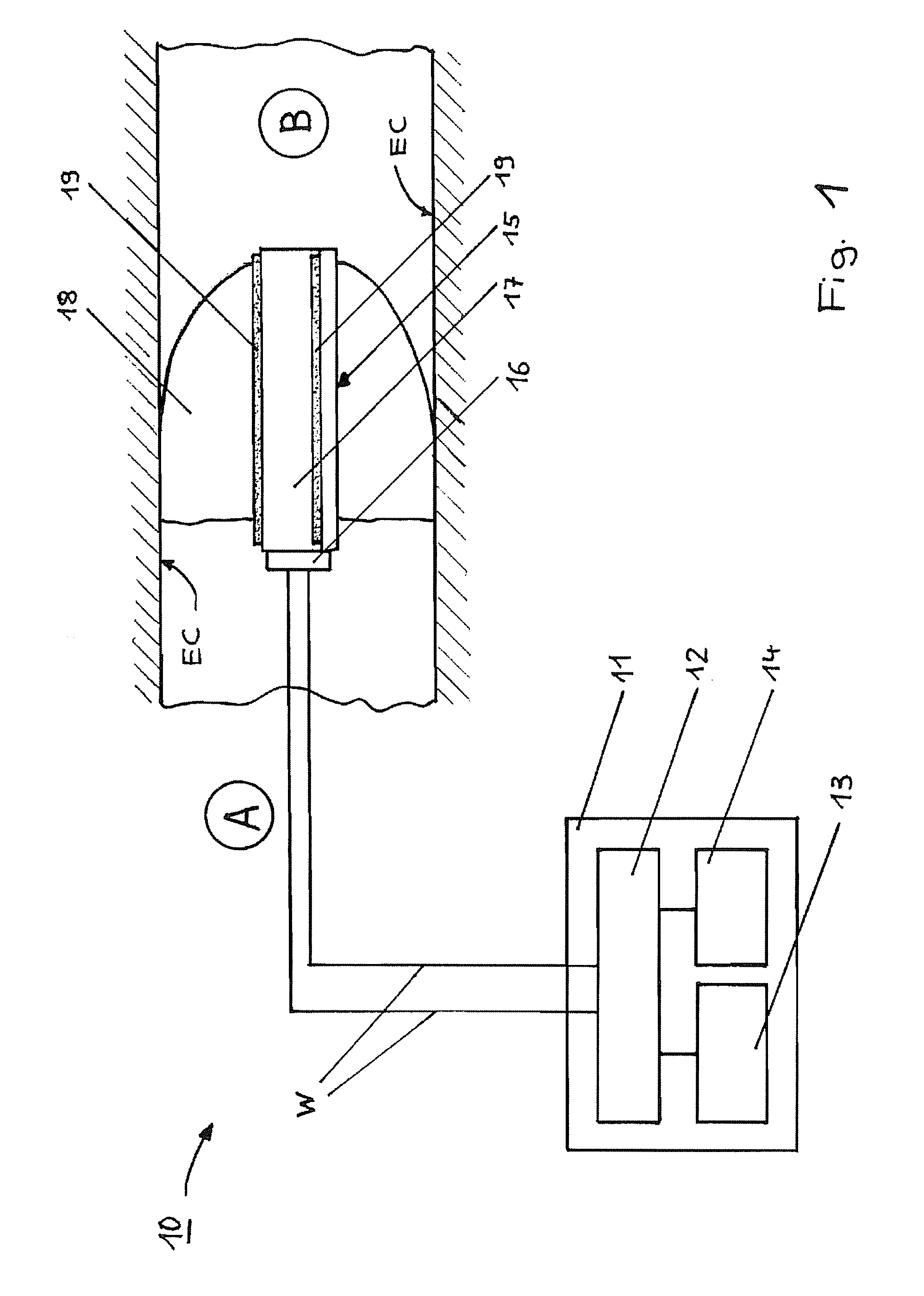 Hearing device comprising a mould and an output module