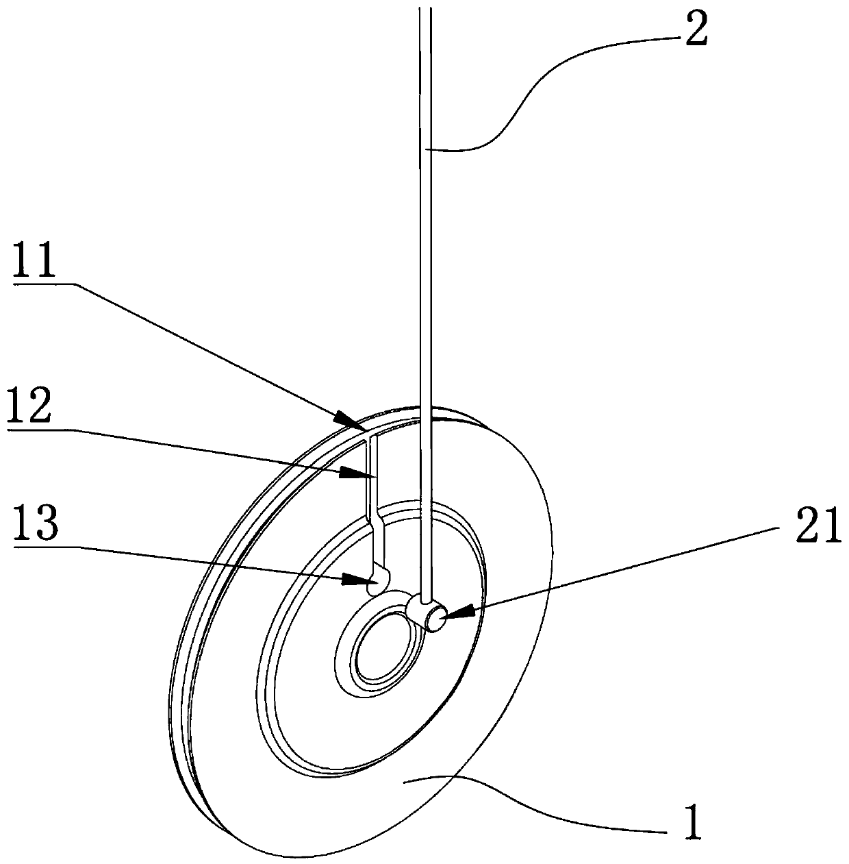 Wire winding structure and clothes hanger hand cranking device