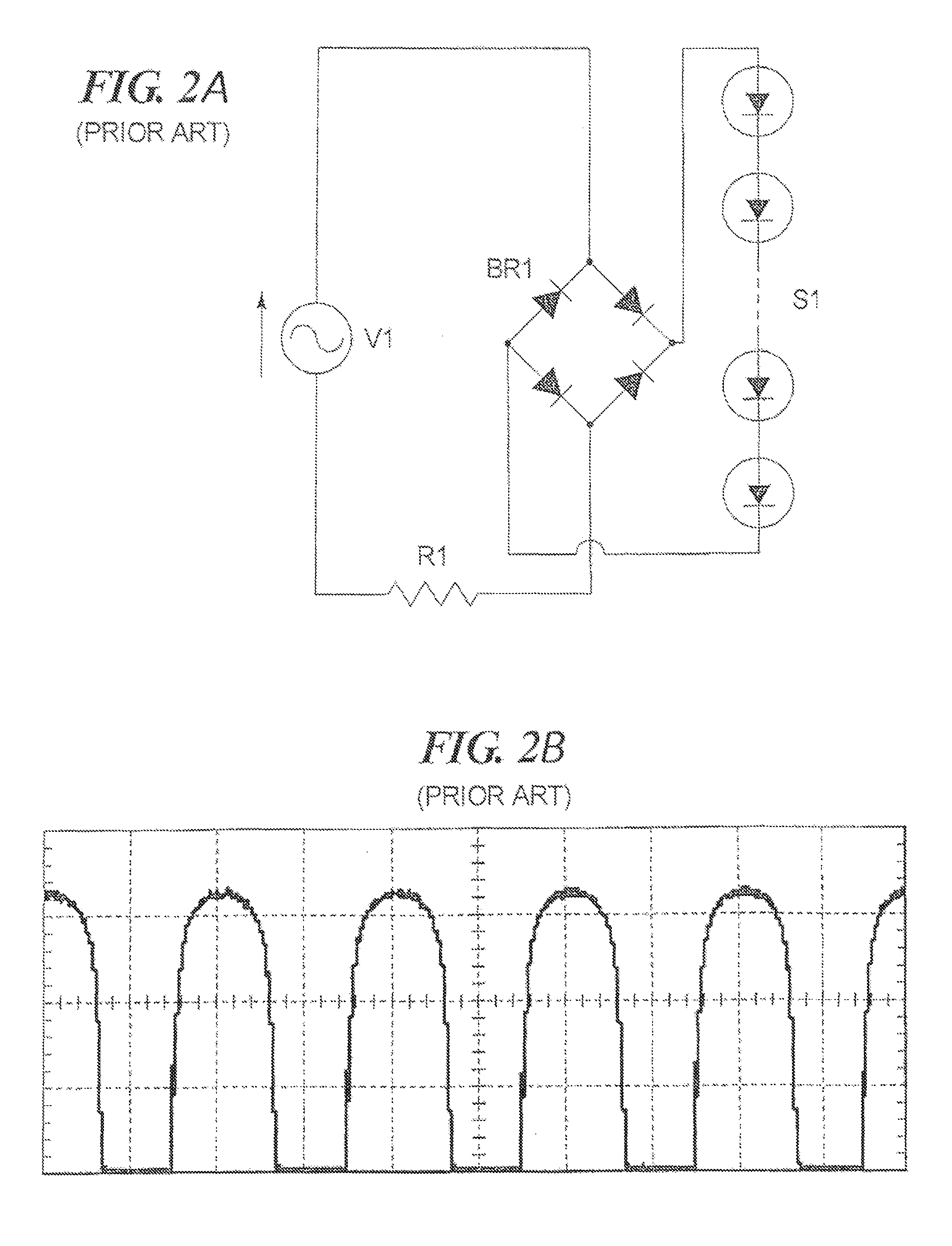 Method and circuit for driving light-emitting diodes from three-phase power source