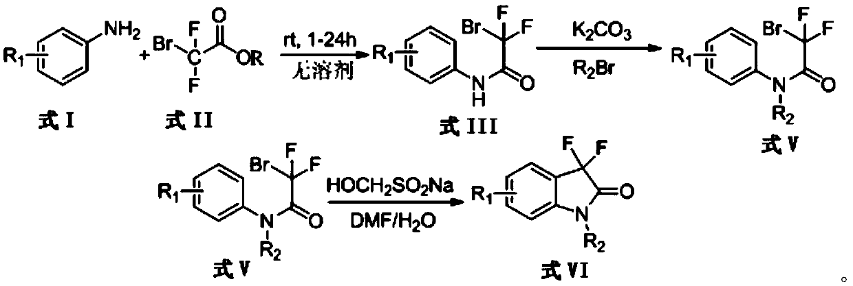 Synthetic method for 3,3-difluoro-2-oxindole derivative