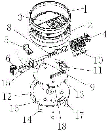 Rotary password lock for luggage