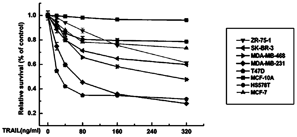 Preparation method and application of a recombinant tumor necrosis factor-related apoptosis-inducing ligand protein