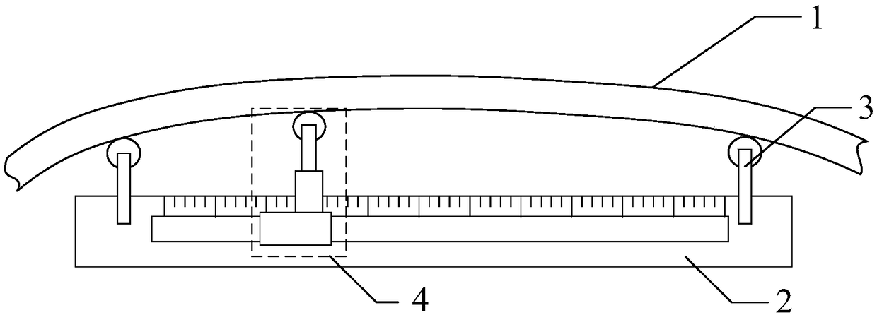Cable bending displacement measuring device