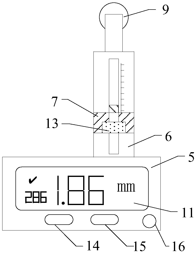 Cable bending displacement measuring device