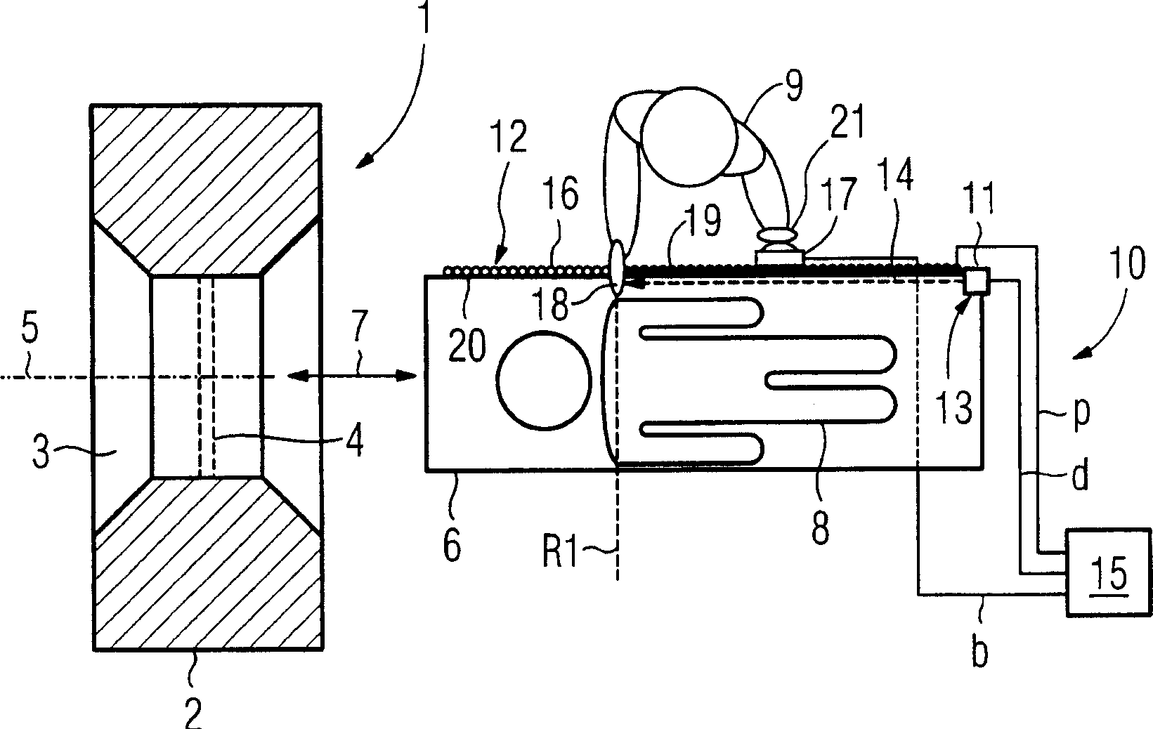 Method and apparatus for adjusting scan area in tomography equipment