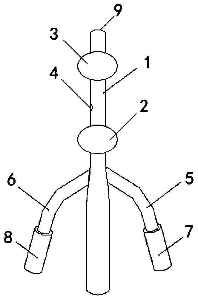 Balloon device for measuring internal iliac artery pressure in abdominal aortic aneurysm endovascular surgery